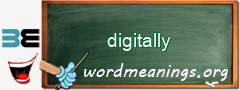 WordMeaning blackboard for digitally